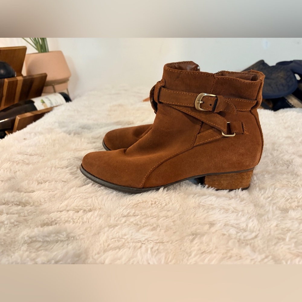 Brown Suede Ankle Boots 7m